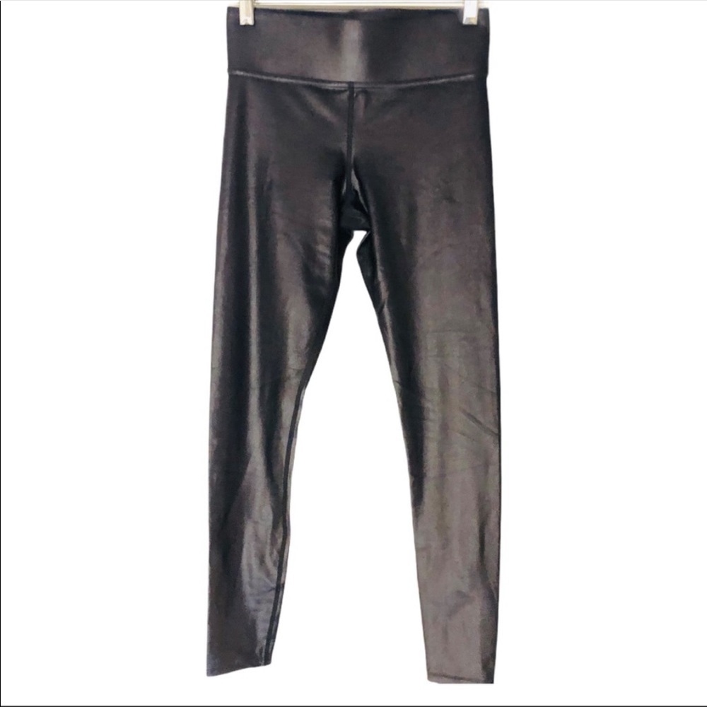 Carbon38 Glossy Black Leggings Medium